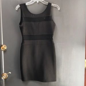 Black dress with mesh